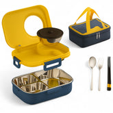 Stainless Steel Tiffin Box Lunch Box Kids Adults With Bag & Free Cutlery